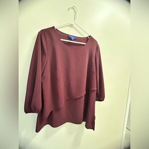Apt. 9 Deep Burgundy Women's Blouse